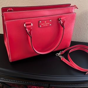 Large orange Late spade purse